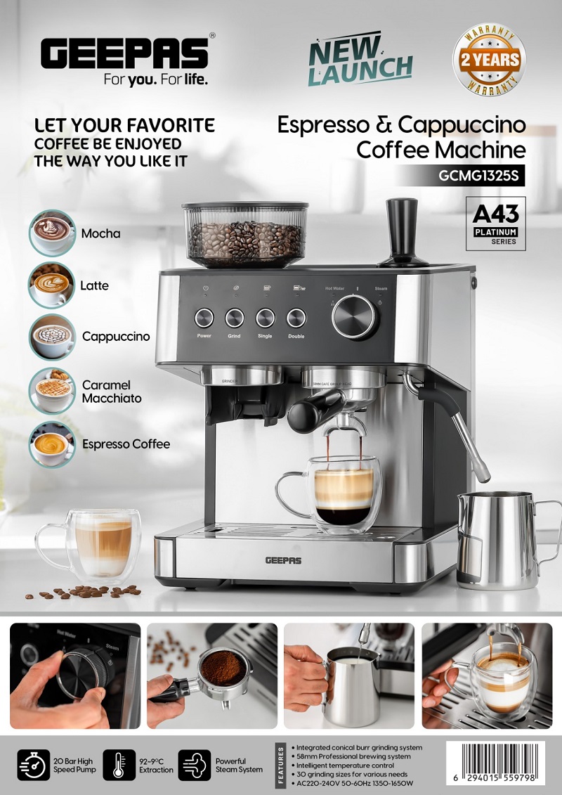 اسپرسوساز نیمه صنعتی اسیاب سرخود جیپاس 1325